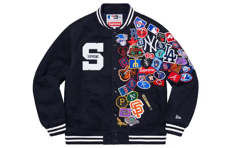 Supreme New Era Mlb Varsity Jacket