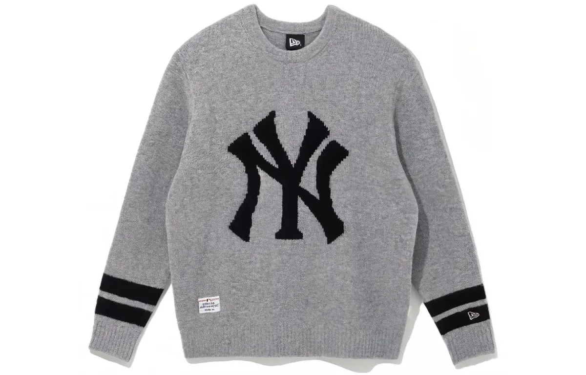 New Era X MLB New York Yankees Color Block Loose Sweater Gray