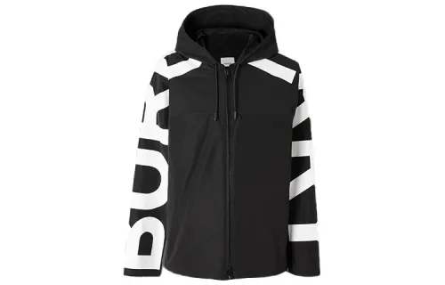 Burberry Jackets Men's Black Hooded Moderate Other