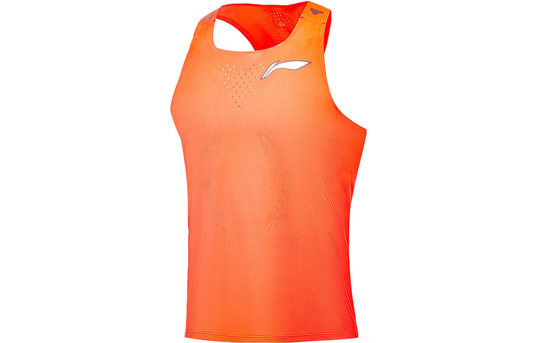 Li Ning Running Collection Running Tank Top Men’s Neon Vibrant Orange