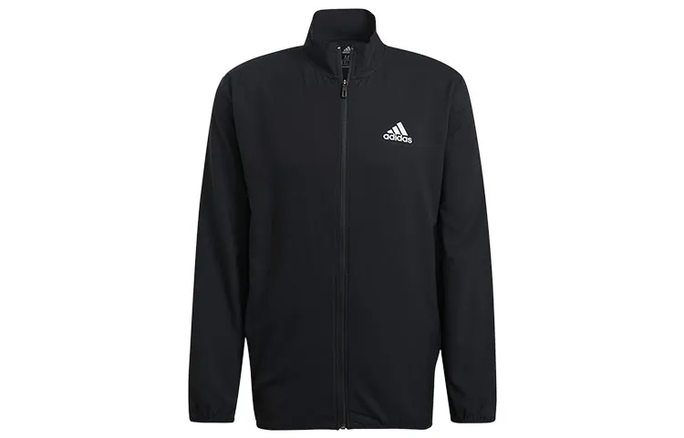 Adidas Jackets Men's Black Stand Collar Moderate Other