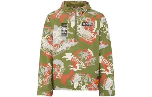 EVISU Jackets Men's Camouflage Hooded Moderate Other