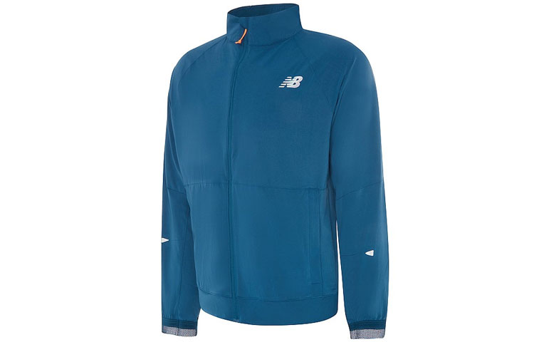 Мужская куртка New Balance с сетчатой спиной (синяя)