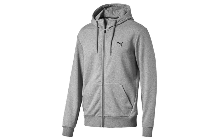 PUMA Jackets Men's Gray Hooded Moderate Other