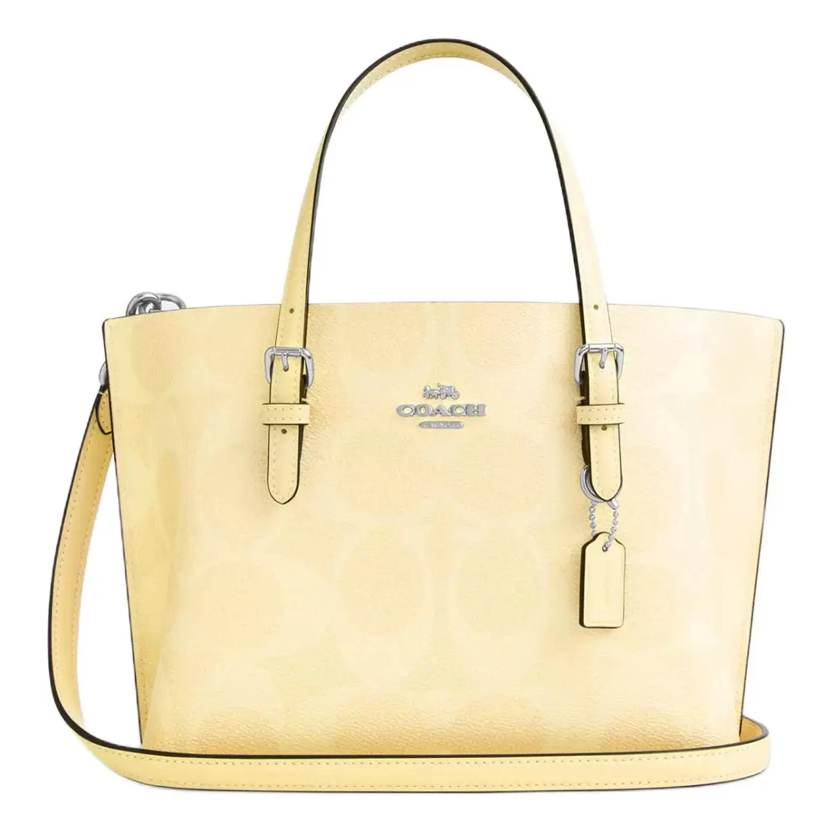 COACH Mollie Coated Canvas Tote Bag, Shopping Bag, Shoulder Bag, Handbag 25 Women's Yellow