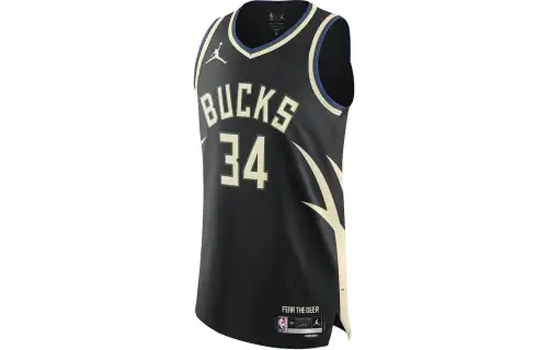 Jordan Antetokounmpo Giannis Antetokounmpo No. 34 Milwaukee Bucks AU Jersey Vest Men's Black