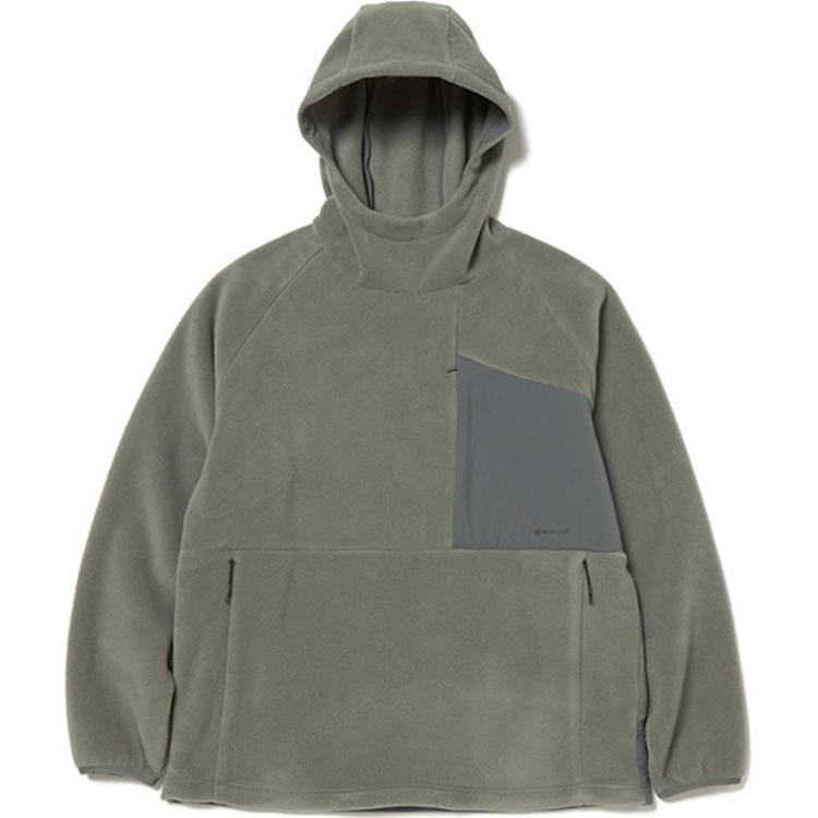 Худи snow peak Double Face Fleece (серое)