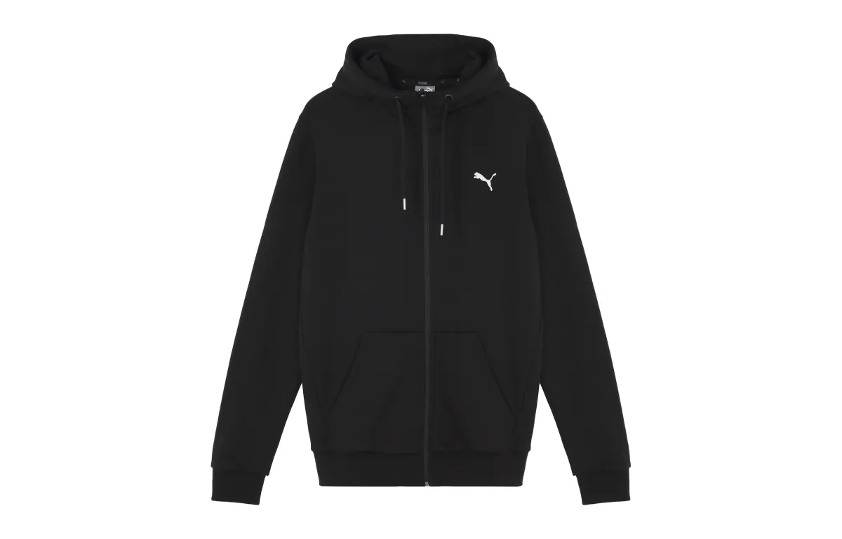 PUMA Jackets Men's Black Hooded (Non-detachable) Moderate Straight Fit