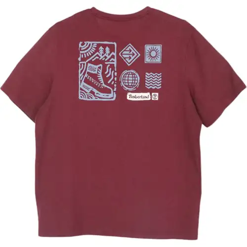 Timberland SS24 T Shirt Unisex Maroon