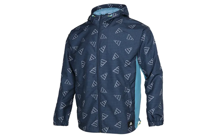 Adidas Jackets Men's Blue Hooded Moderate Other
