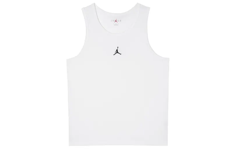 Jordan Men Embroidery Logo Tank White