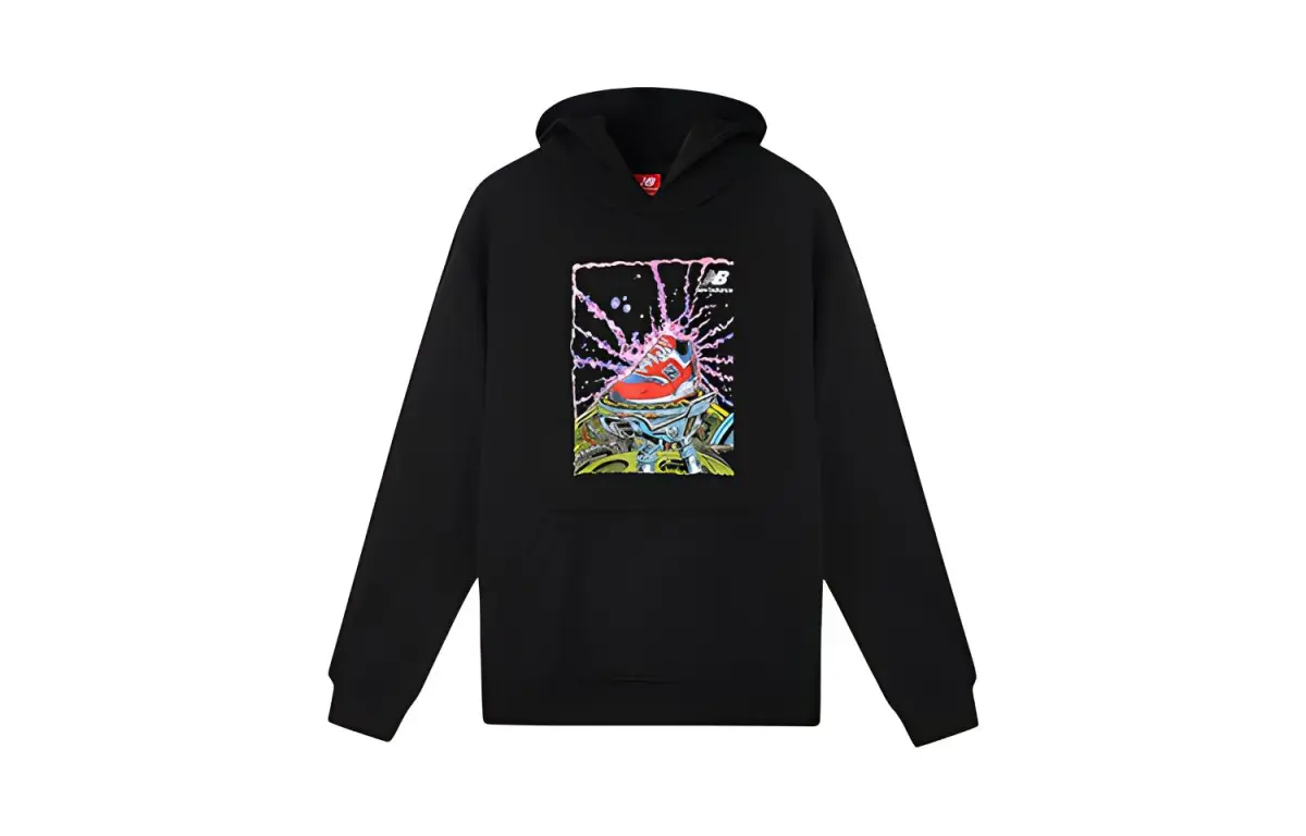 New Balance Sweatshirts Unisex Black Hooded Thickened Regular