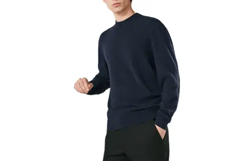 HERMES Sweaters Men's Marine Blue Crew Neck Moderate Other