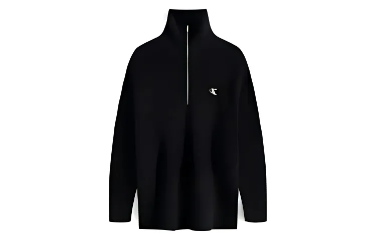 Calvin Klein Knitwear Men's Space Black-BEH Half-Turtleneck Moderate Other