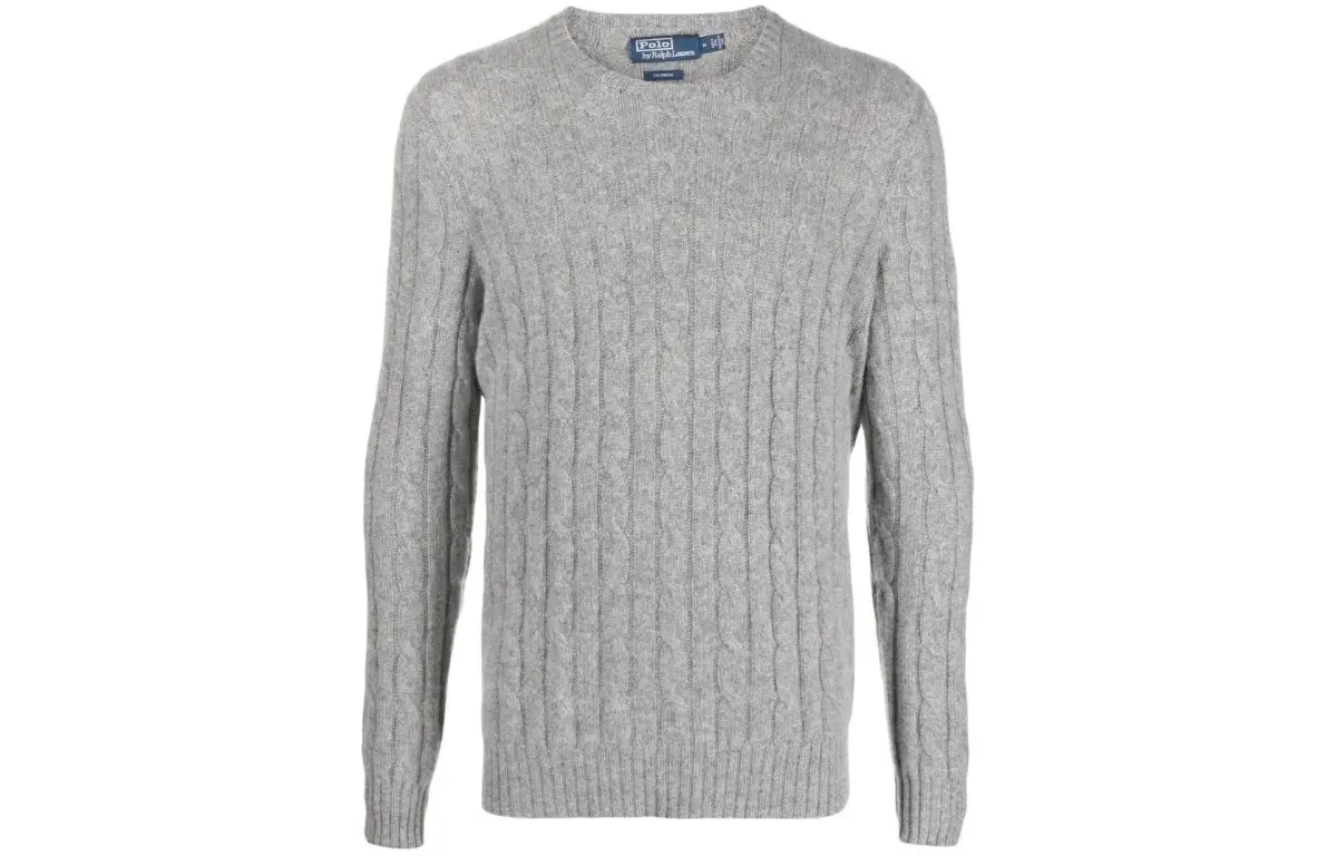 cable-knit cashmere jumper