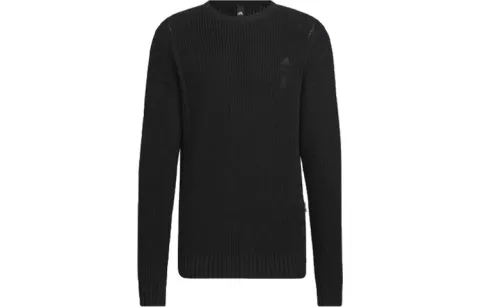 Adidas Wuji Series Knitwear Men's Black Crew Neck Moderate Base Layer