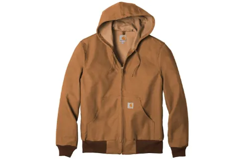 Carhartt Jackets Men's Dark Khaki Hooded Thin Workwear