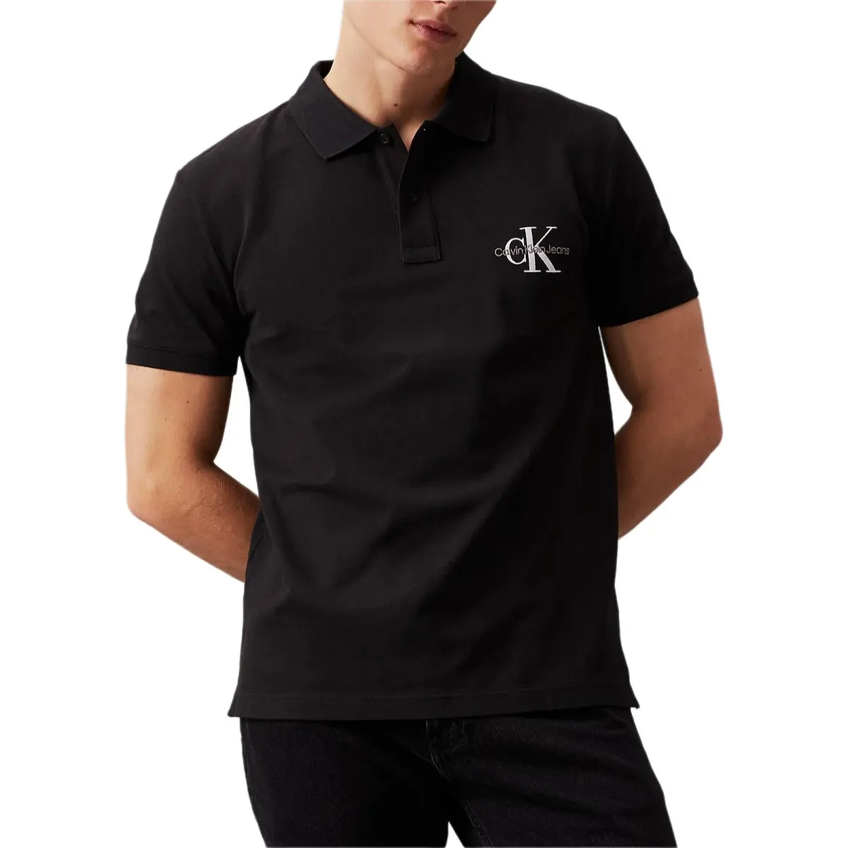CALVIN KLEIN Polo Shirt Europe Version Men's Black