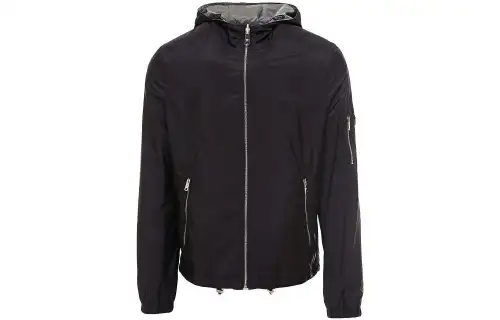 PRADA Jackets Men's Black Hooded Moderate Instructor