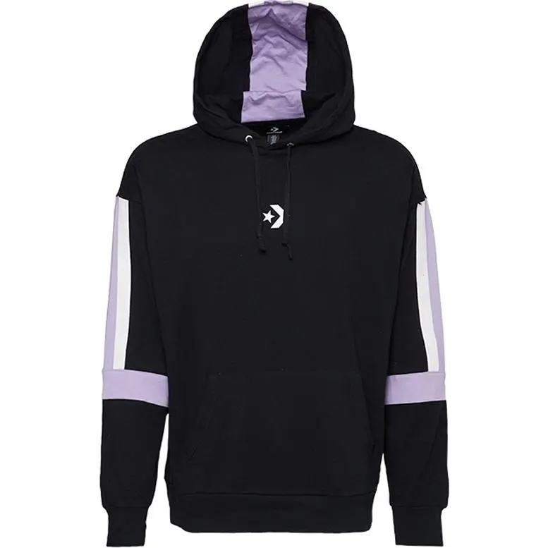 Converse LW Contrast Panel PO Sweatshirt Men's Black