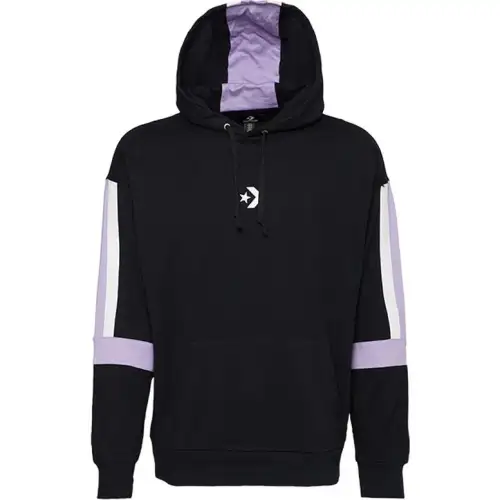 Converse LW Contrast Panel PO Sweatshirt Men's Black