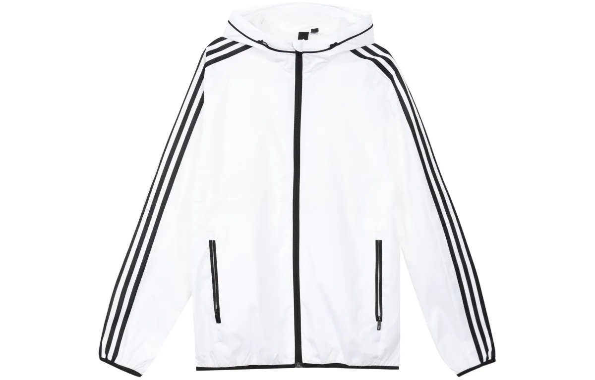 Adidas Jackets Men's White Hooded Moderate Other
