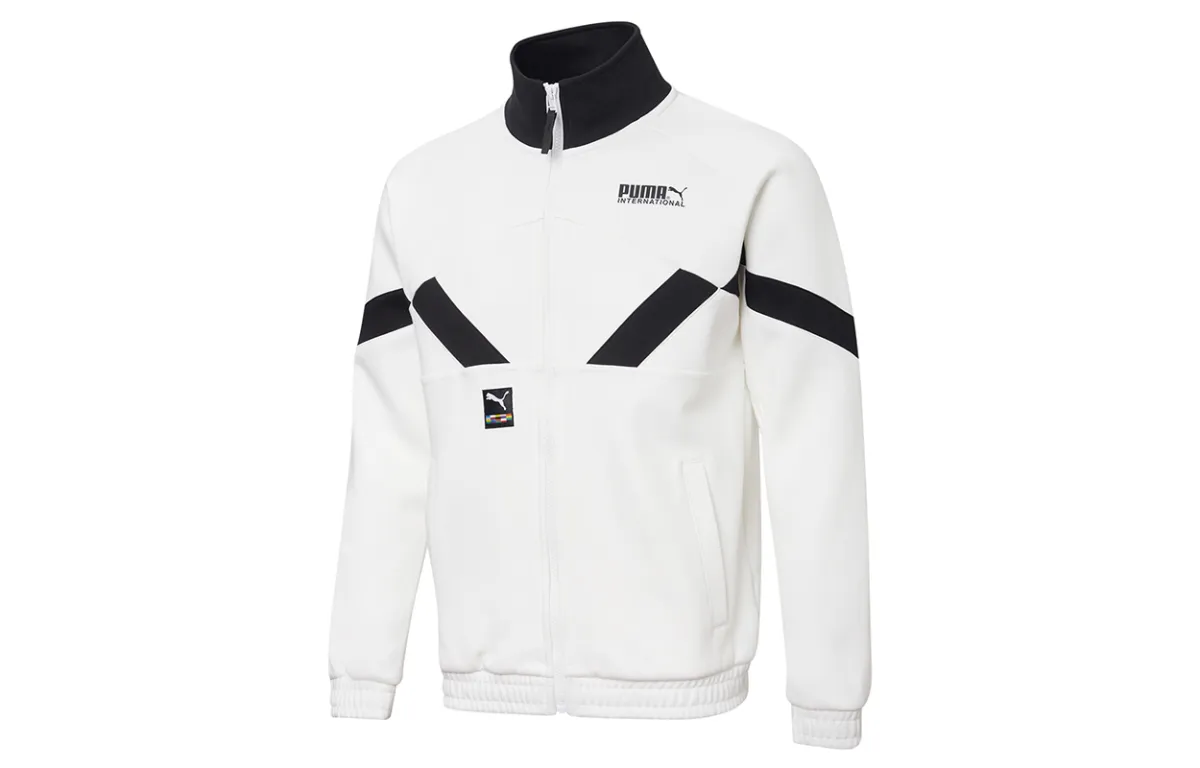 PUMA Jackets Men's White Stand Collar Moderate Other