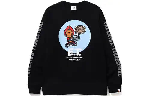 A BATHING APE X E.T. Kids Baby Milo L/S Tee
