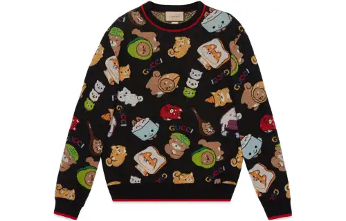 GUCCI Sweaters Men's Multicolor Crew Neck Moderate Other
