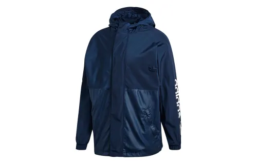 Adidas Originals Jackets Men's Dark Blue Hooded Moderate Other