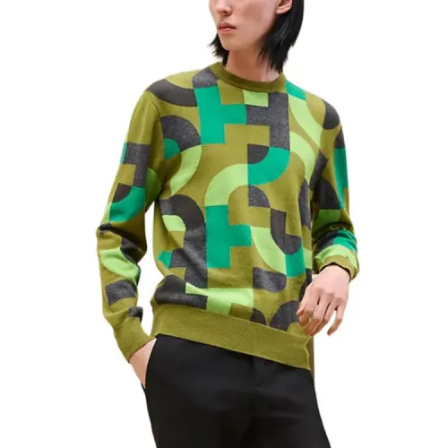 HERMES Cashmere Sweater Men's Green