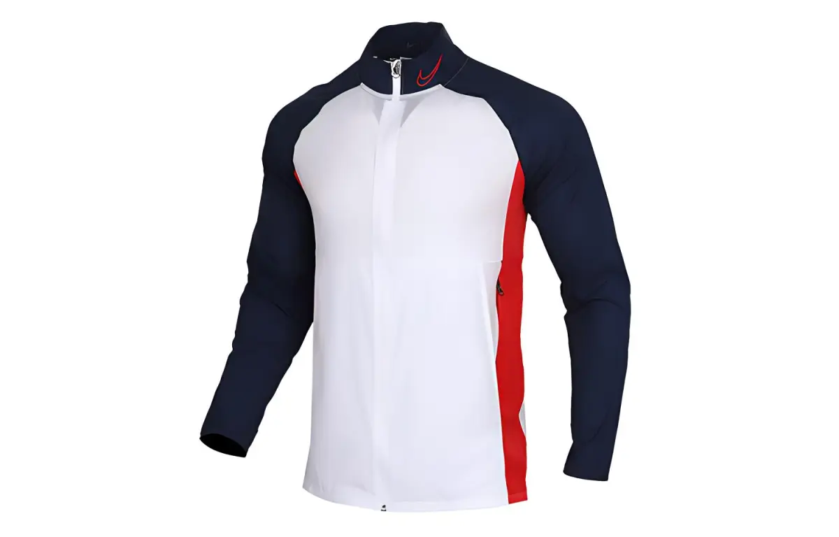 Nike Jackets Men's Blue White Stand Collar Moderate Other