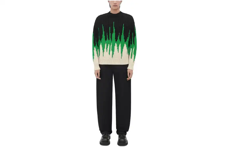 Bottega Veneta Sweaters Men's Parrot Green Crew Neck Moderate Other