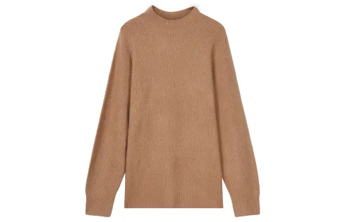 UNIQLO Knitwear Men's 34 Camel Crew Neck Moderate Other