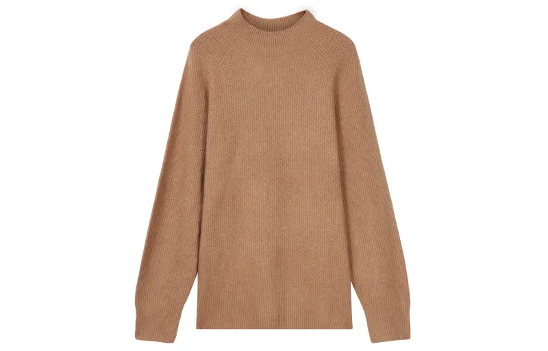 UNIQLO Knitwear Men's 34 Camel Crew Neck Moderate Other