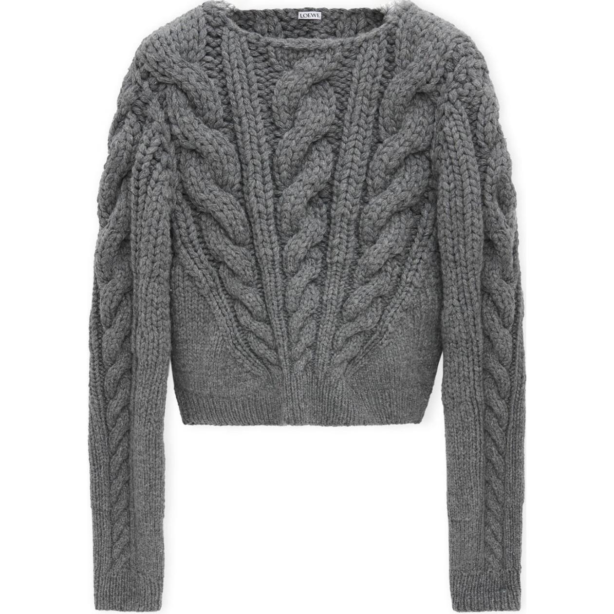 LOEWE Sweaters Men's Gray Crew Neck Moderate Other