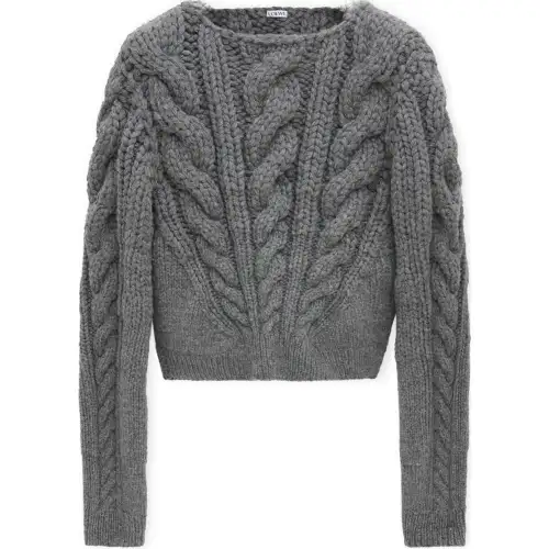 LOEWE Sweaters Men's Gray Crew Neck Moderate Other