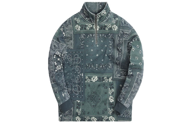 Куртка KITH KITH Deconstructed Bandana Quarter Zip (зеленая)