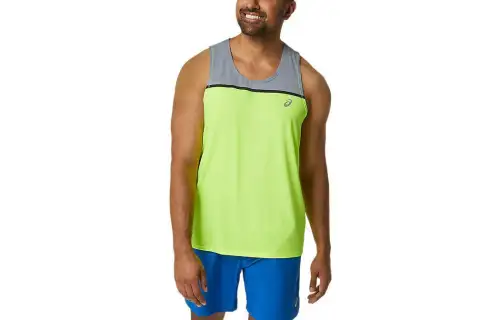ASICS PR LYTE Tank Tops Men's Green Crew Neck Moderate Other