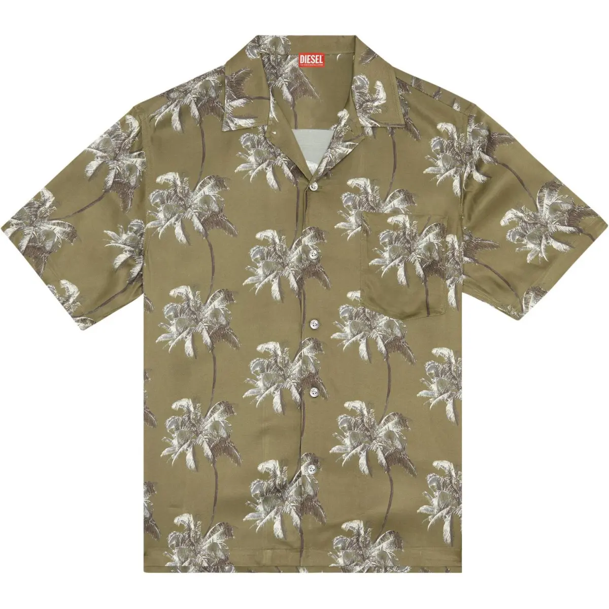 DIESEL Bmowt Adrian Palm Tree Printed Buttoned Shirt