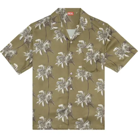 DIESEL Bmowt Adrian Palm Tree Printed Buttoned Shirt
