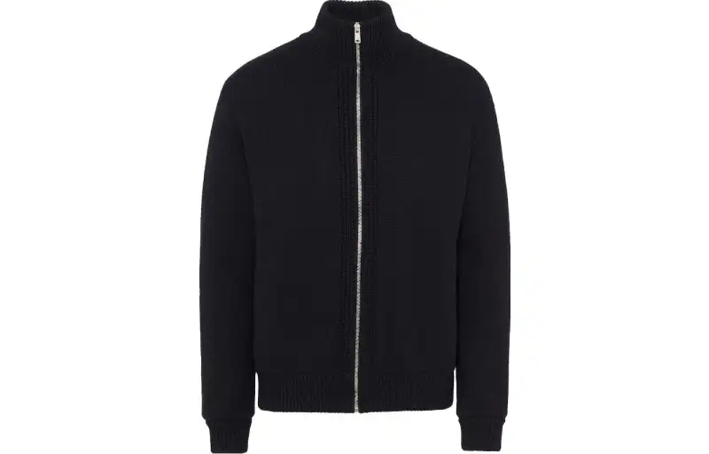 Prada triangle-logo wool-cashmere cardigan