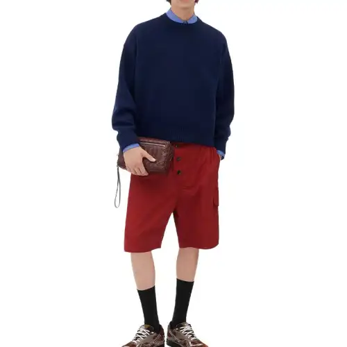 Bottega Veneta FW24 Cashmere Sweater Men's Marine Blue