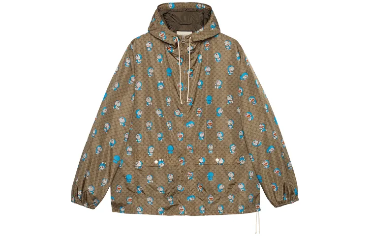 GUCCI x Doraemon Collaboration SS21 Hooded Jackets & Coats Unisex Ebony