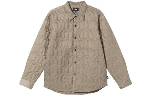 Stussy Jackets Men's Ecru Square Collar Moderate Other