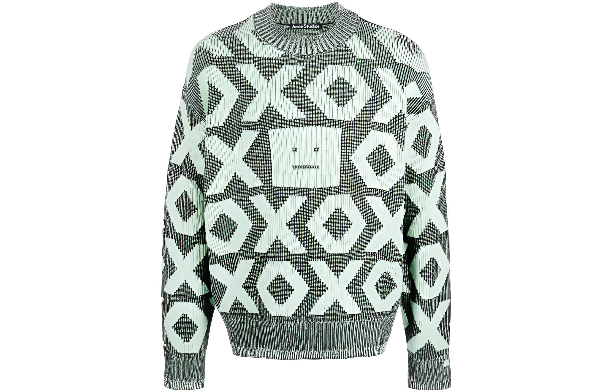 Мужской пуловер Acne Studios Pattern Intarsia Crewneck (зеленый)