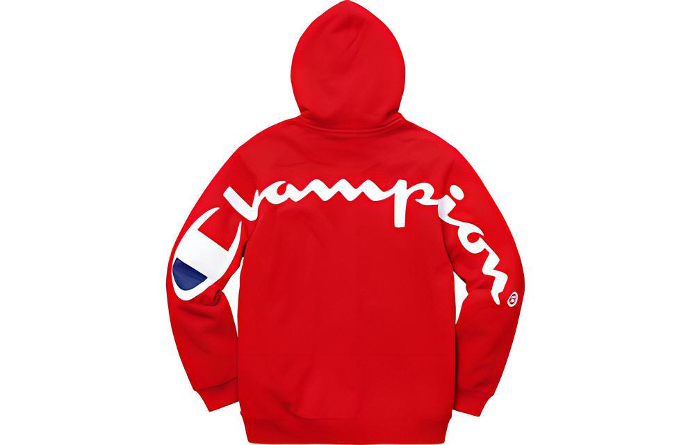 Худи Supreme x Champion Logo (красное) — фото 1