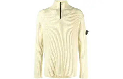 STONE ISLAND Sweaters Men's Light Yellow Turtleneck Moderate Other