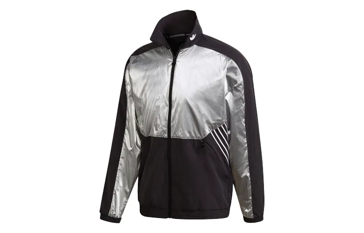 Adidas Originals Jackets Men's Black Stand Collar Moderate Other