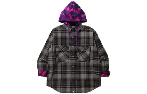 A BATHING APE Check Hoodie Jacket